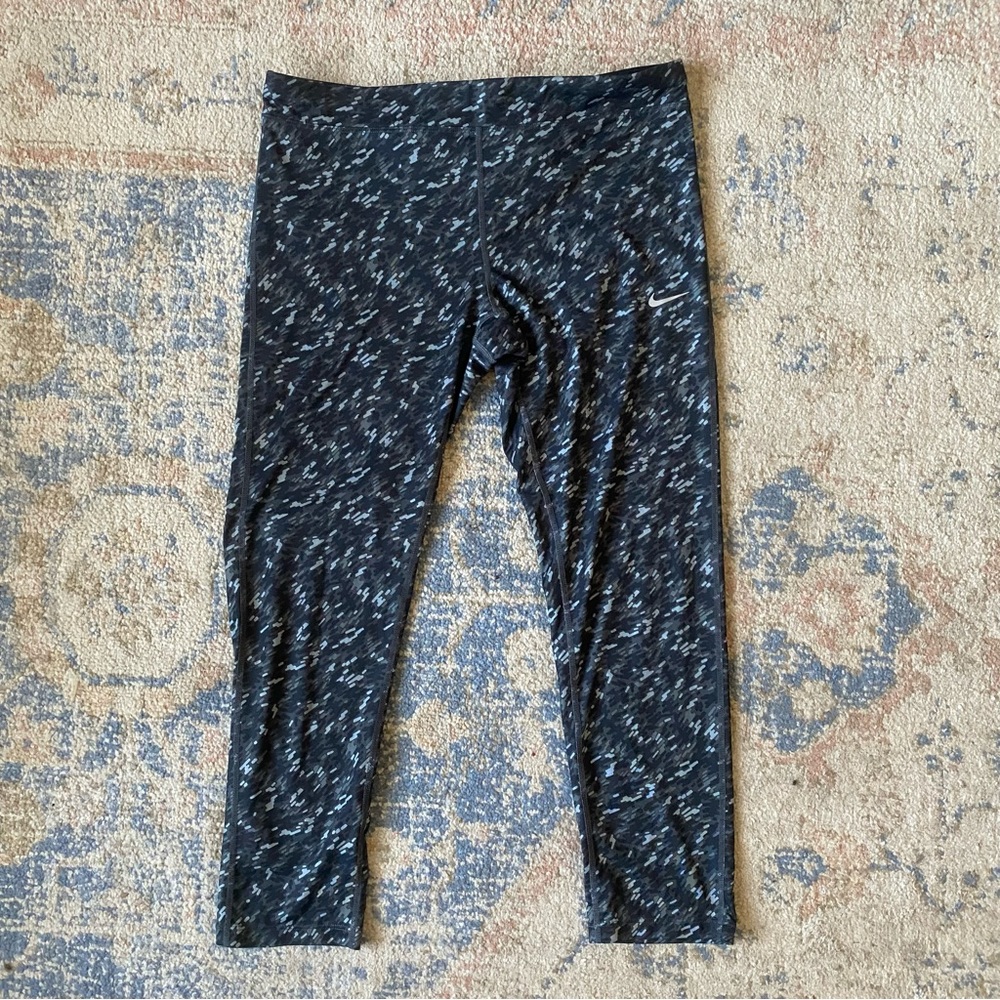 Nike Dri fit Black Patterned Leggings
